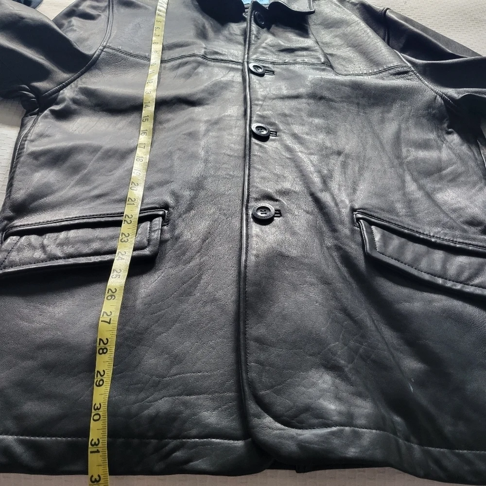 Kenneth Cole Reaction Black Leather Jacket.